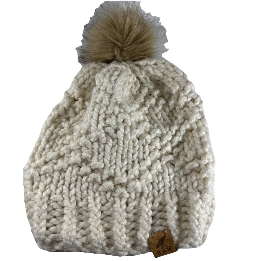 BBM Beanie Cap Women's Winter White Toboggan Fashion Clothing